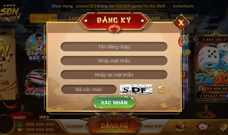 Đăng Ký SonClub Nhanh Chóng Chỉ Trong 3 Phút Hôm Nay 2 Giao diện đăng ký SonClub