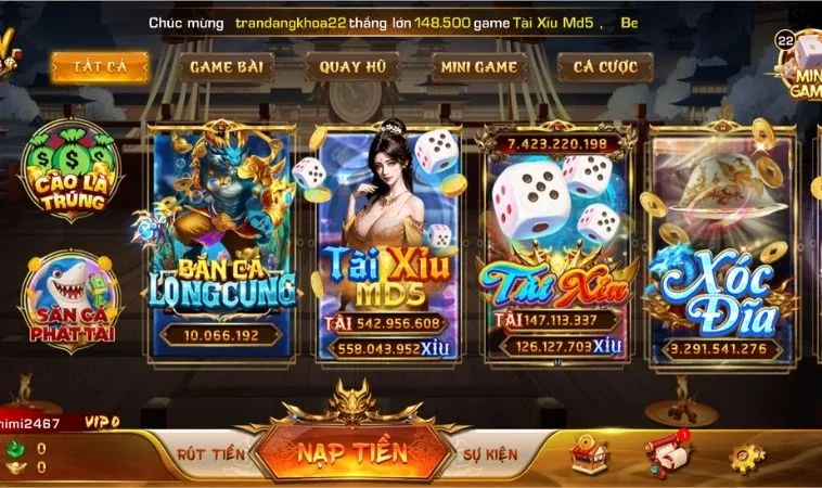 Giao diện trang chủ nhà cái Sonclub