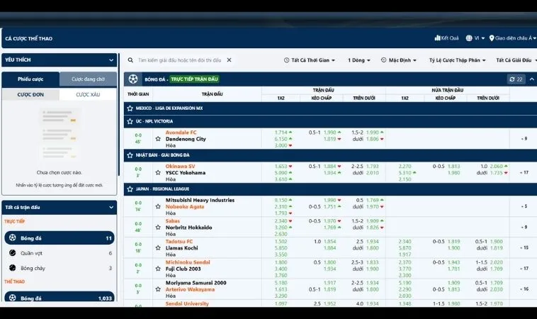 Thể Thao SonClub Đa Dạng Kèo Cược Cho Mọi Trận Đấu Lớn 1 Giao diện cá cược thể thao SonClub